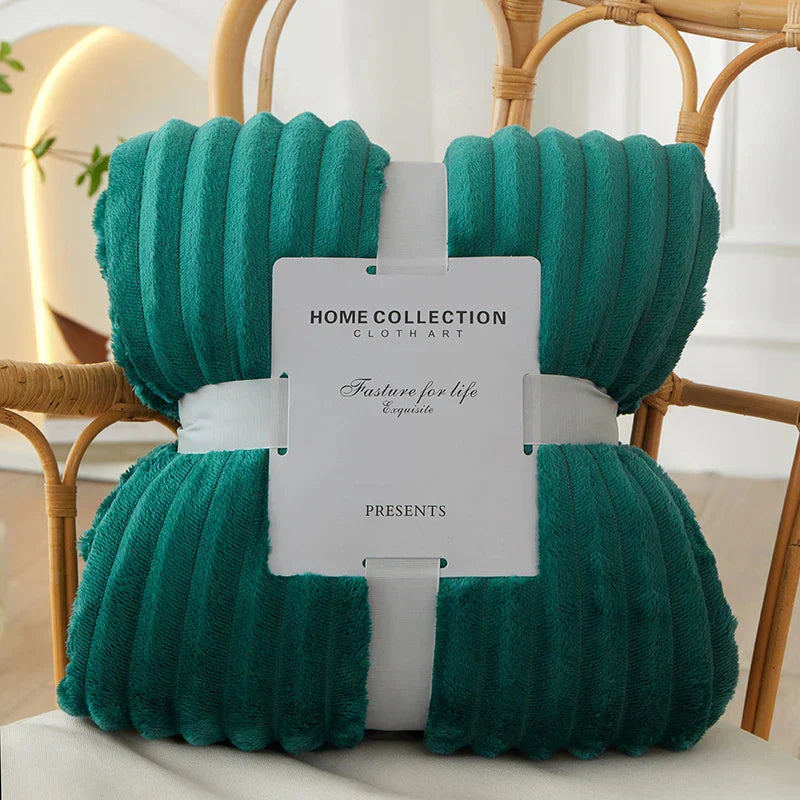 Cozy Colorful Fuzzy Blanket Throw