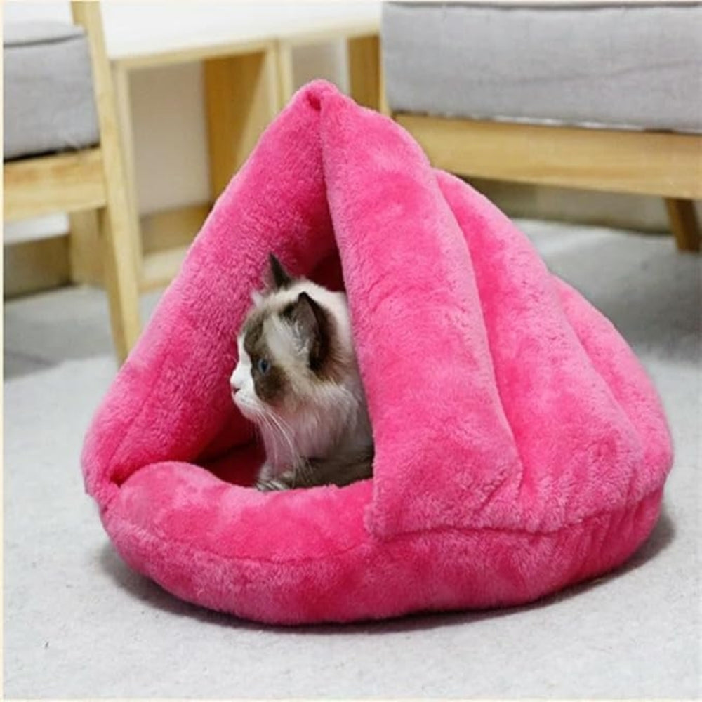 Cozy Fleece Dog Den Bed