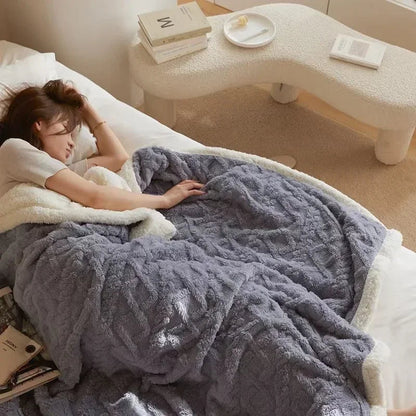 Cozy Warm Fleece Throw Blanket