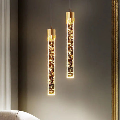 Sleek Clear Hanging Ceiling Light