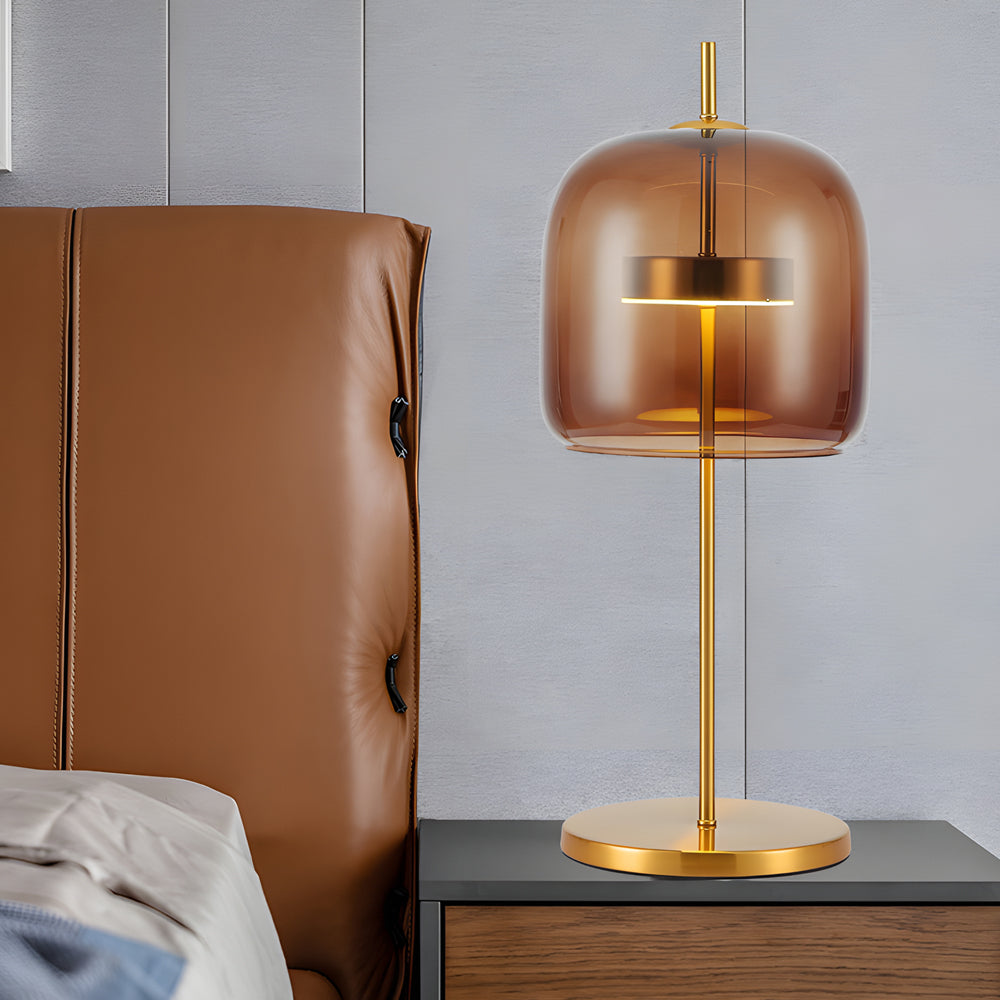 Warm Glow Glass Desk Lamp for Cozy Home Decor