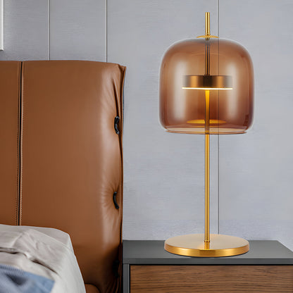 Warm Glow Glass Desk Lamp for Cozy Home Decor