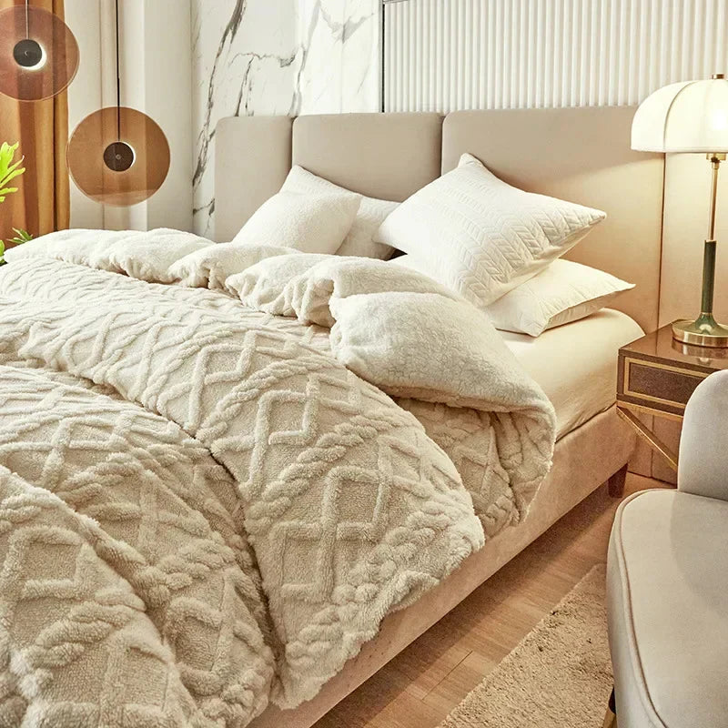 Cozy Fleece Double Sided Bedding Set