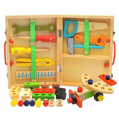 Wooden Kids Toolbox Set