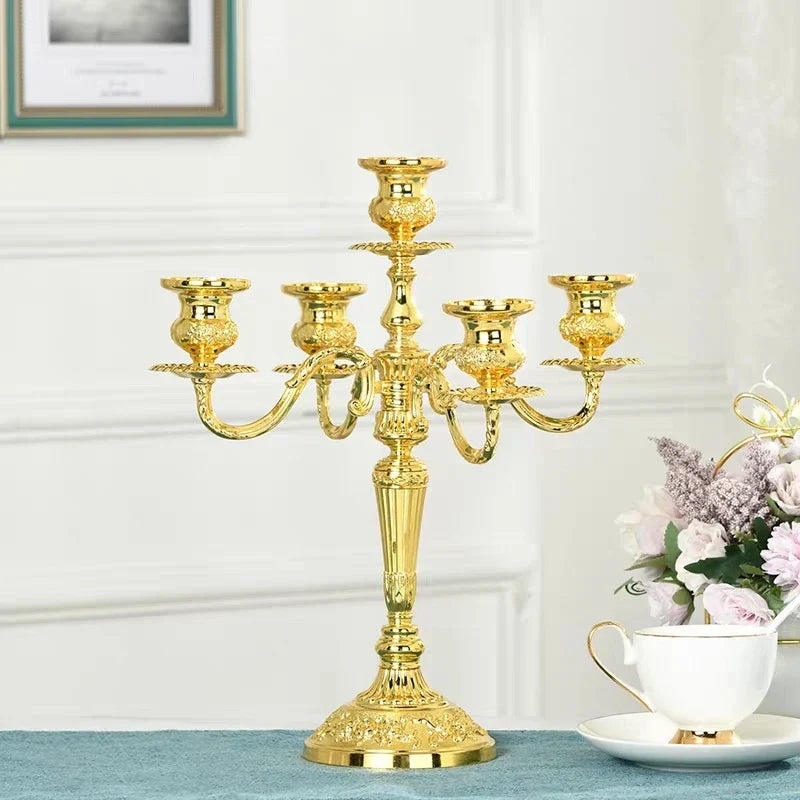 Elegant Gold Candle Holder