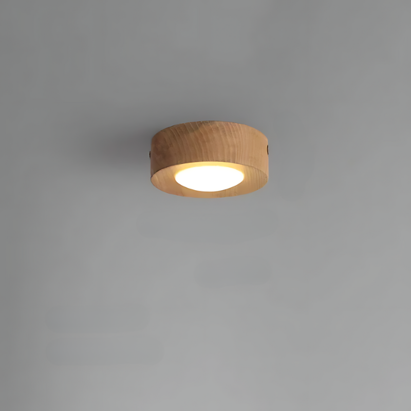 Natural Wood LED Ceiling Light Fixture