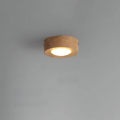 Natural Wood LED Ceiling Light Fixture