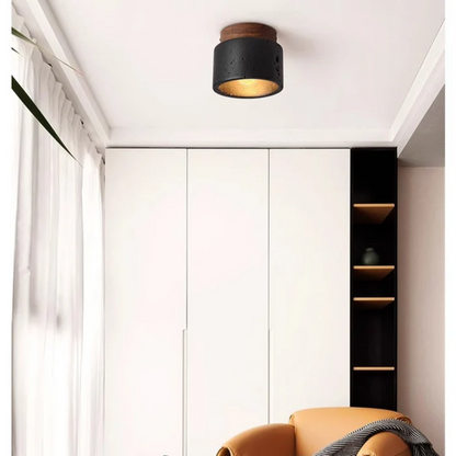 Rustic Rock Inspired Overhead Lamp