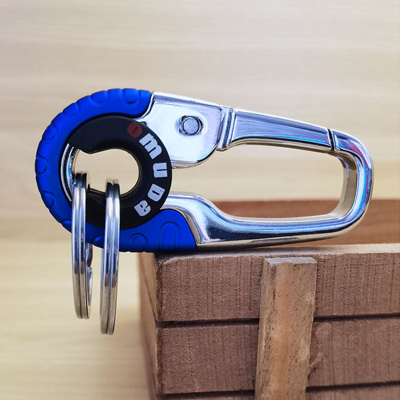 Silver Tone Belt Keychain Chain