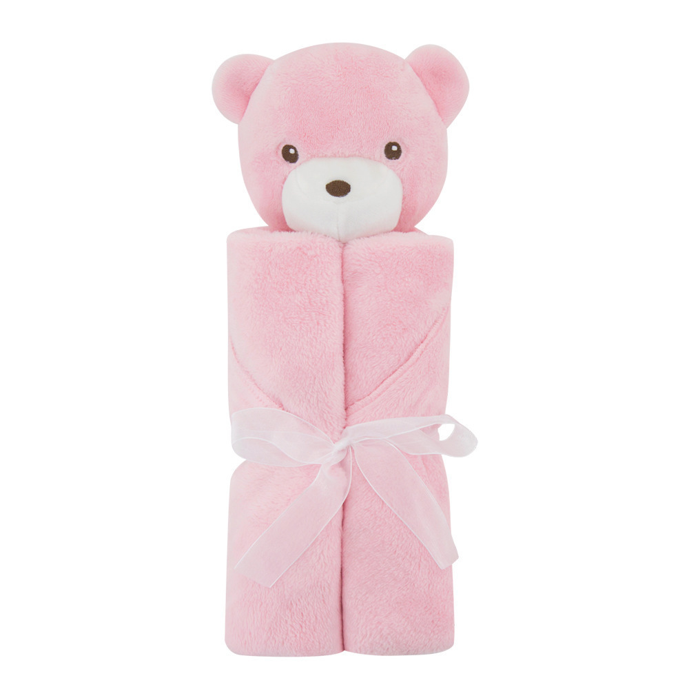 Cozy Teddy Baby Blanket with Sweet Rabbit