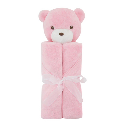 Cozy Teddy Baby Blanket with Sweet Rabbit