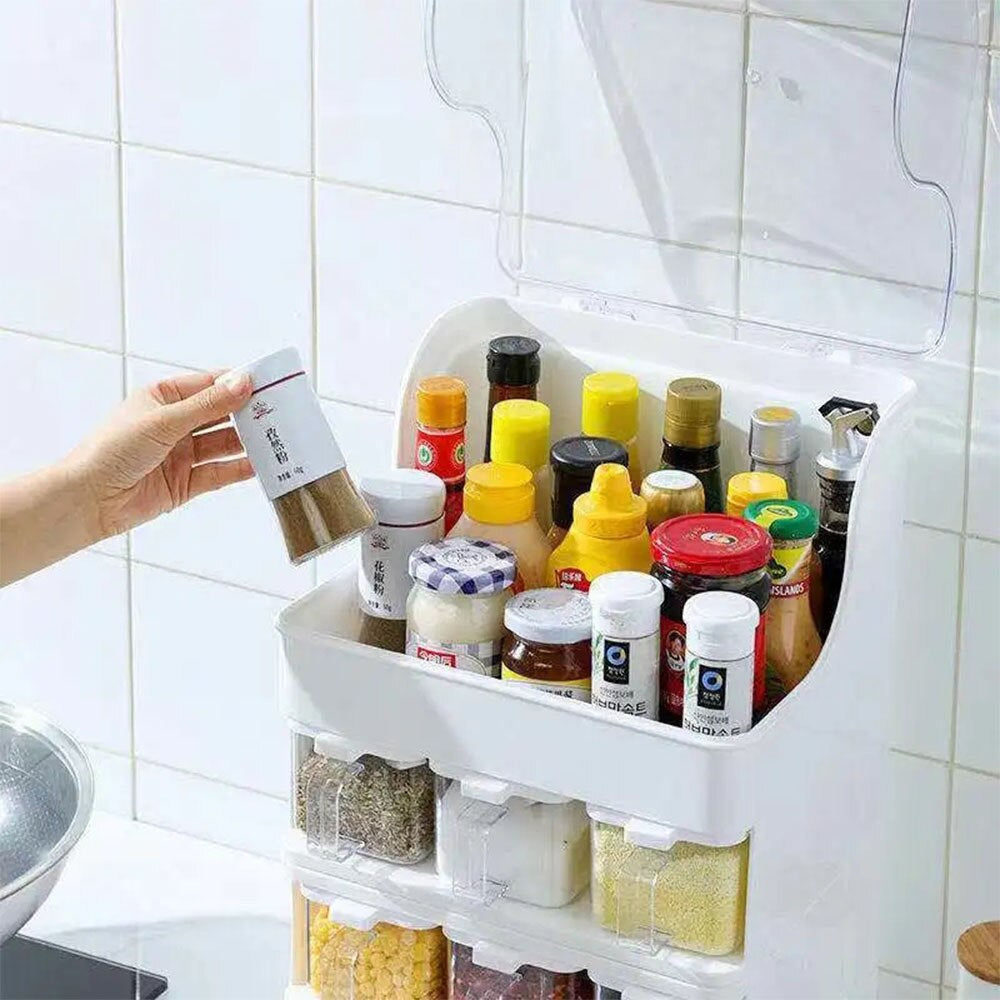 Compact 2 Tier Kitchen Spice Storage Rack