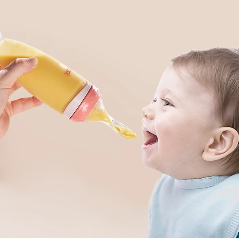 Baby Feeding Bottle with Gentle Spoon - Luxicro