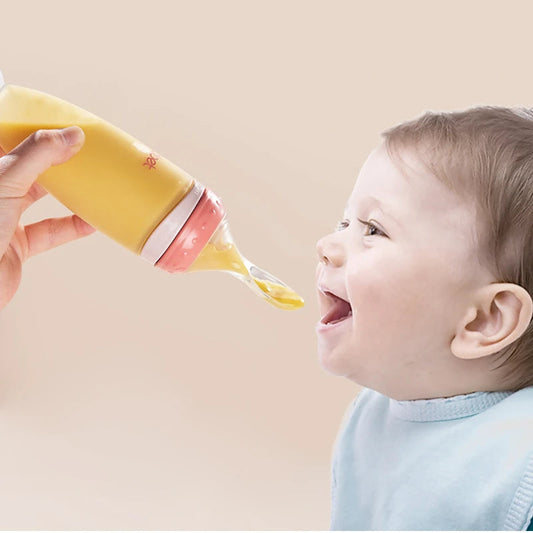Baby Feeding Bottle with Gentle Spoon - Luxicro