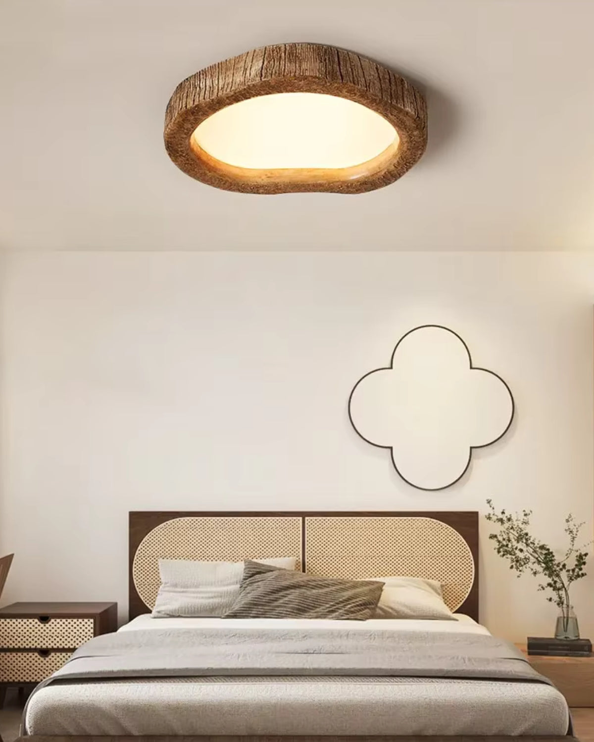Vintage Wood Pendant Light Fixture