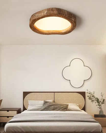 Vintage Wood Pendant Light Fixture