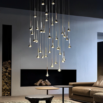 Modern Chrome Hanging Pendant Lamp