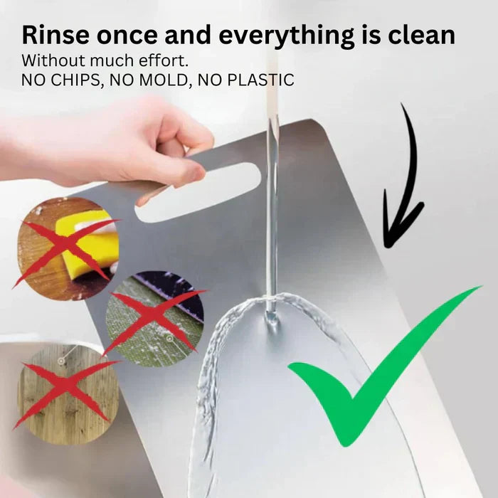 Hygienic Metal Cutting Board for Fresh Food Prep