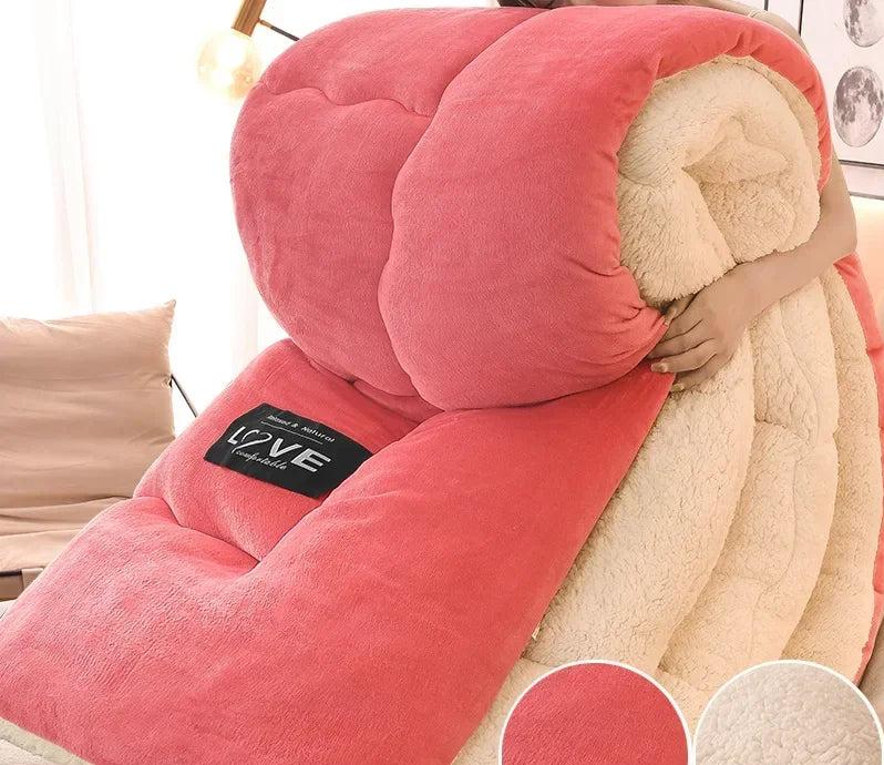 Plush Soft Fleece Lined Winter Duvet