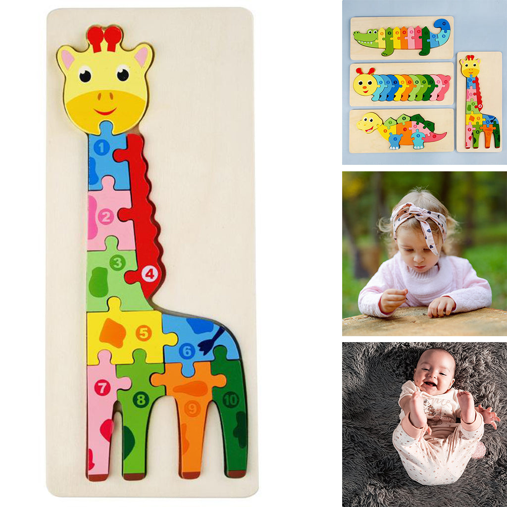 Colorful Wood Learning Puzzle Toy - Luxicro