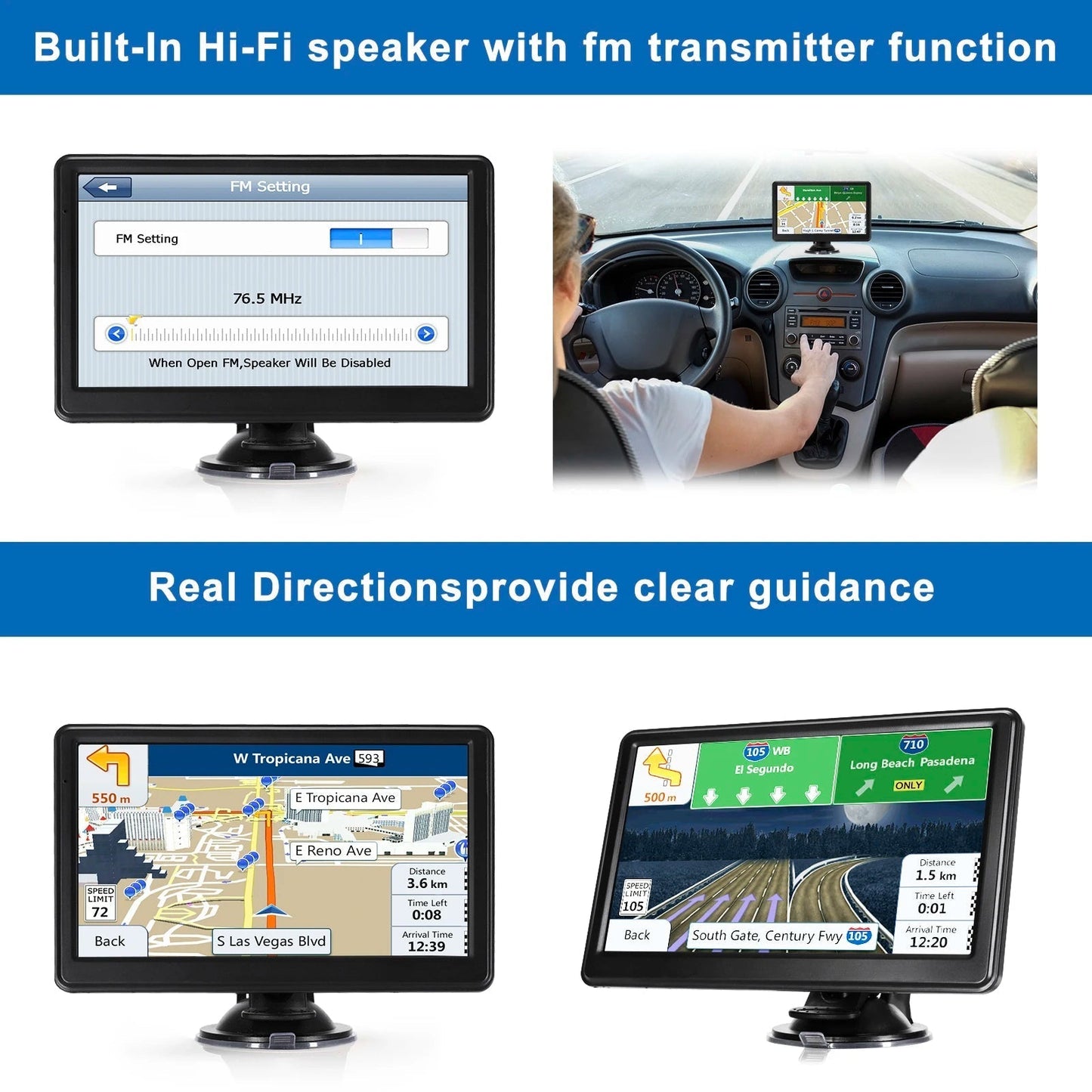 Portable 7 Inch Car GPS Navigator System