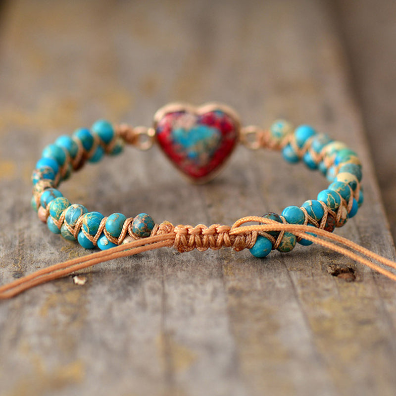 Beautiful Gemstone Heart Shaped Bracelet