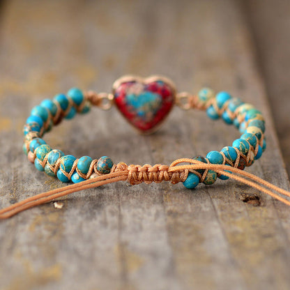 Beautiful Gemstone Heart Shaped Bracelet