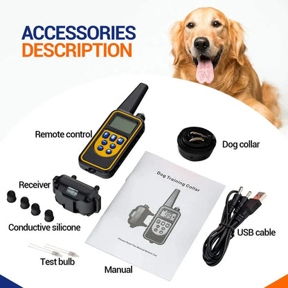 Durable Wireless Pet Training Collar with Remote