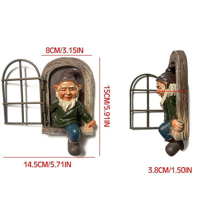 Vibrant Yard Gnome Statue Ornament