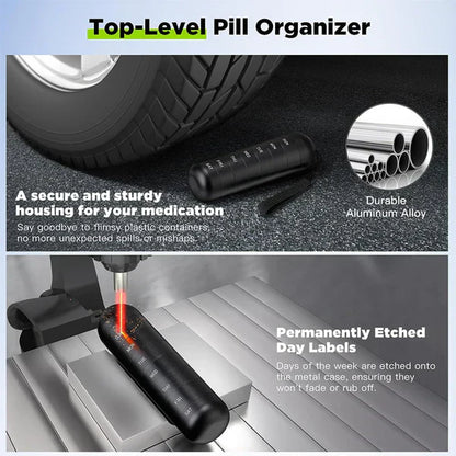 Waterproof Pill Box with 7 Day Organizer Compartments