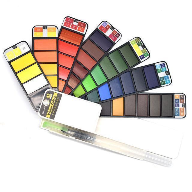 Compact Travel Watercolor Painting Set