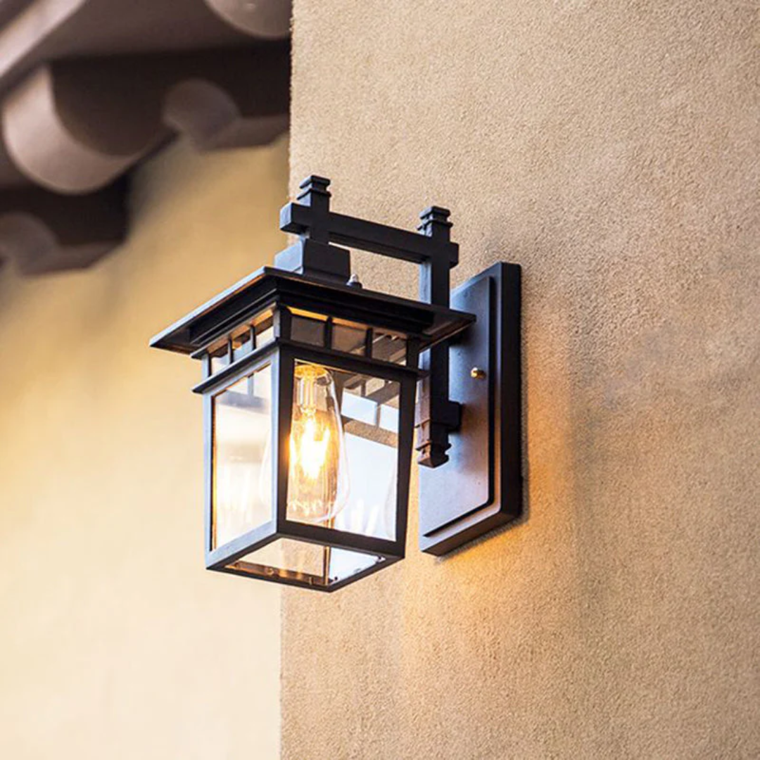 Black Waterproof Garden Lamp