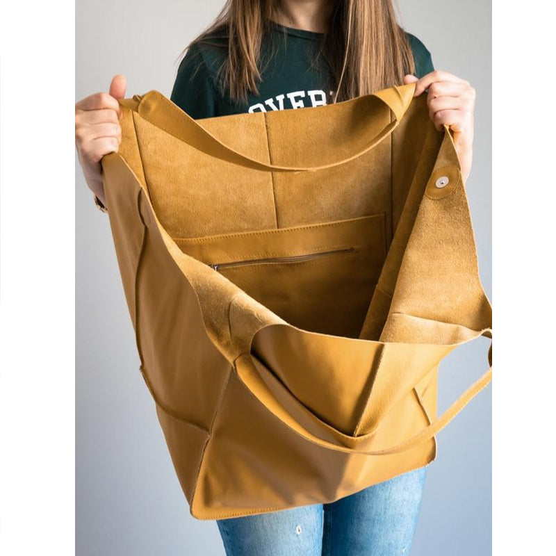 Big Genuine Leather Handbag for Ladies