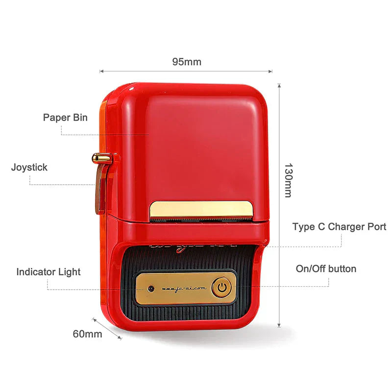 Small Mobile Thermal Label Printer