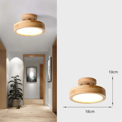 Natural Wood Modern Ceiling Light