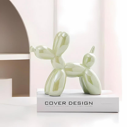 Colorful Ceramic Dog Figurine Statue