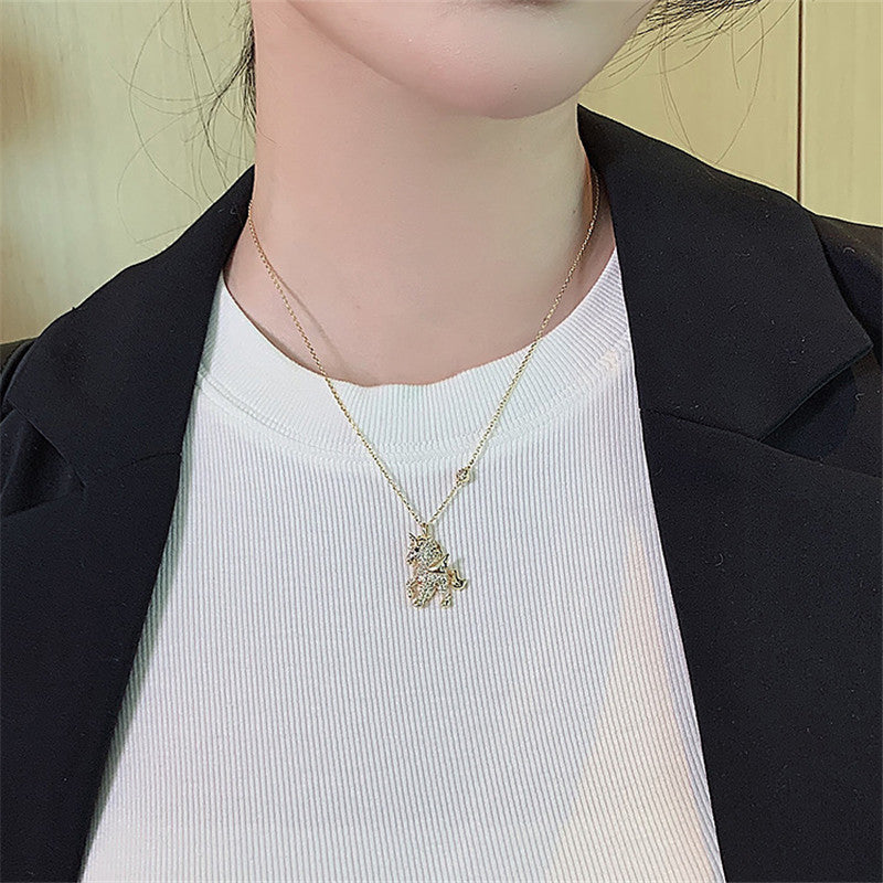 Beautiful Unicorn Pendant Necklace - Luxicro