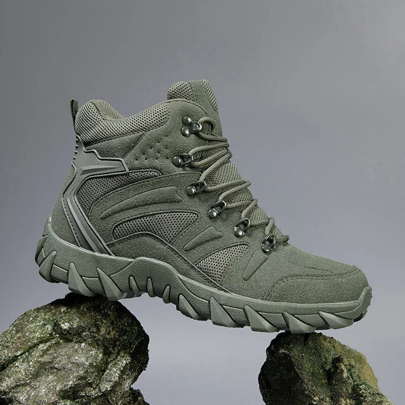 Durable Mens Hiking Boots - High Top Waterproof