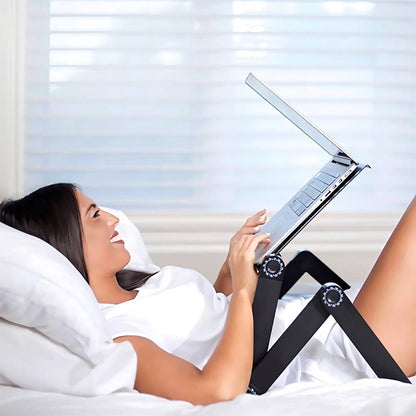 Portable Folding Laptop Desk Stand with Cooling Fan