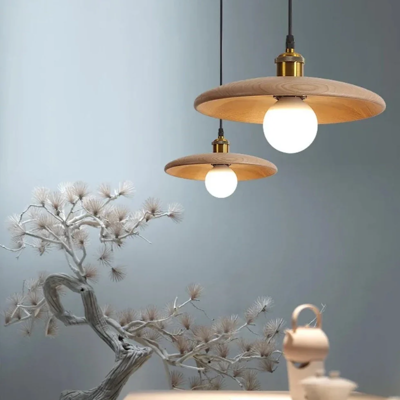 Rustic Wood Hanging Ceiling Light