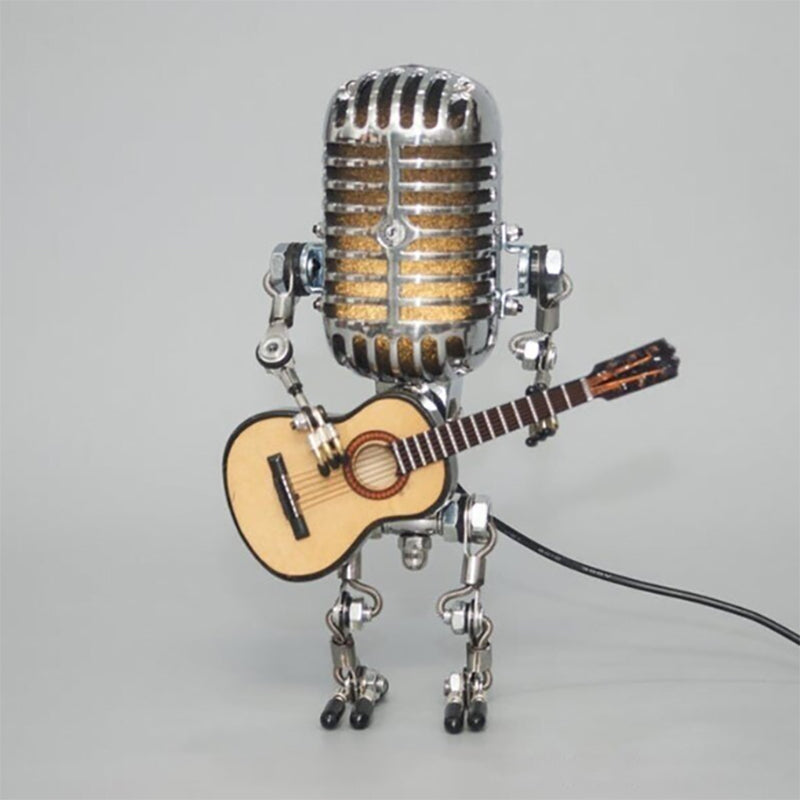 Vintage Robot Microphone Figure
