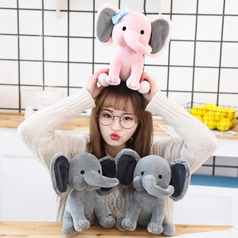 Cuddly Gray Plush Baby Pillow Toys