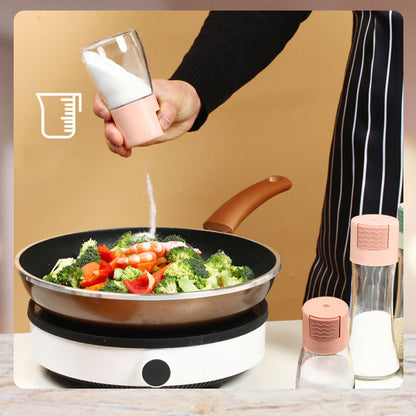 Small Clear Glass Spice Container for Kitchen