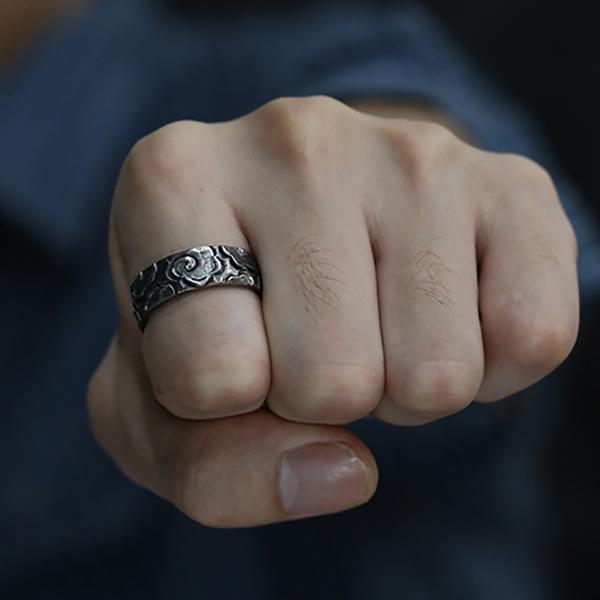 Simple Elegant Silver Wedding Band Ring