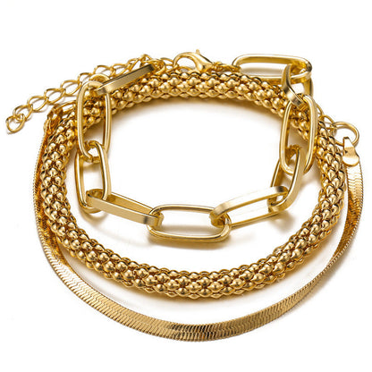 Stylish 3pc Fashionable Bangle Set - Luxicro