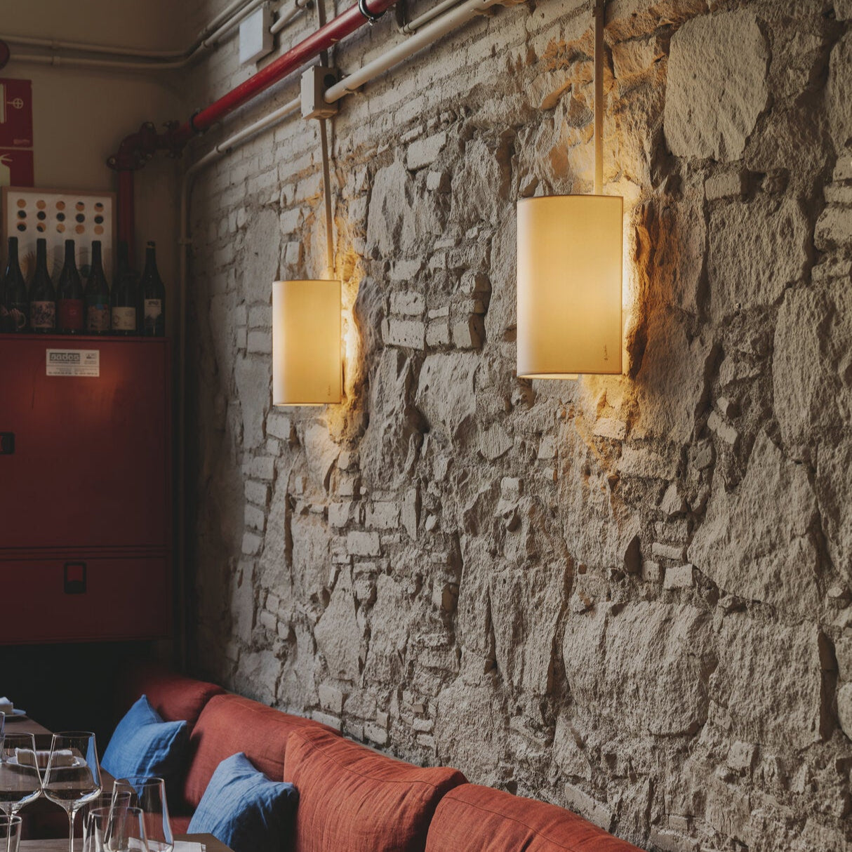 Simple Fabric Wall Lamp in Earthy Tone