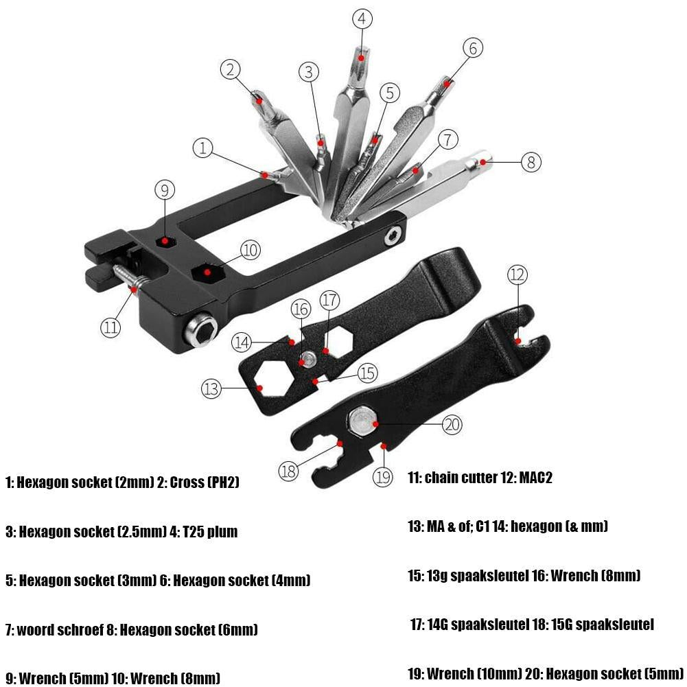 Ultimate 20in1 Bike Multitool Kit