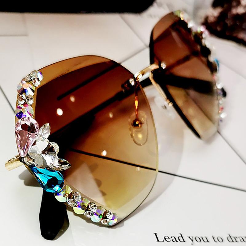 Premium Rimless Crystal Pilot Shades