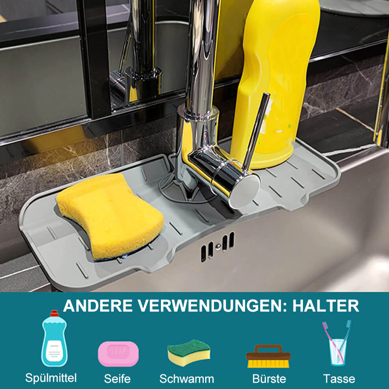 Waterproof Faucet Drip Tray Silicone Catcher Mat