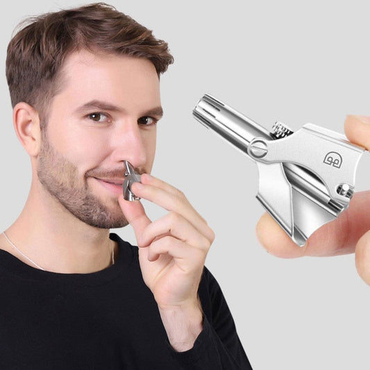 Compact Travel Nose Trimmer, Stainless Steel - Luxicro